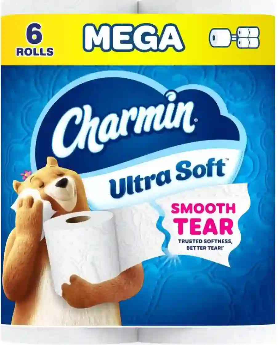 Charmin Ultra Soft Toilet Paper 12 Mega XL Rolls, 336 Sheets Per Roll (Packaging May Vary)
