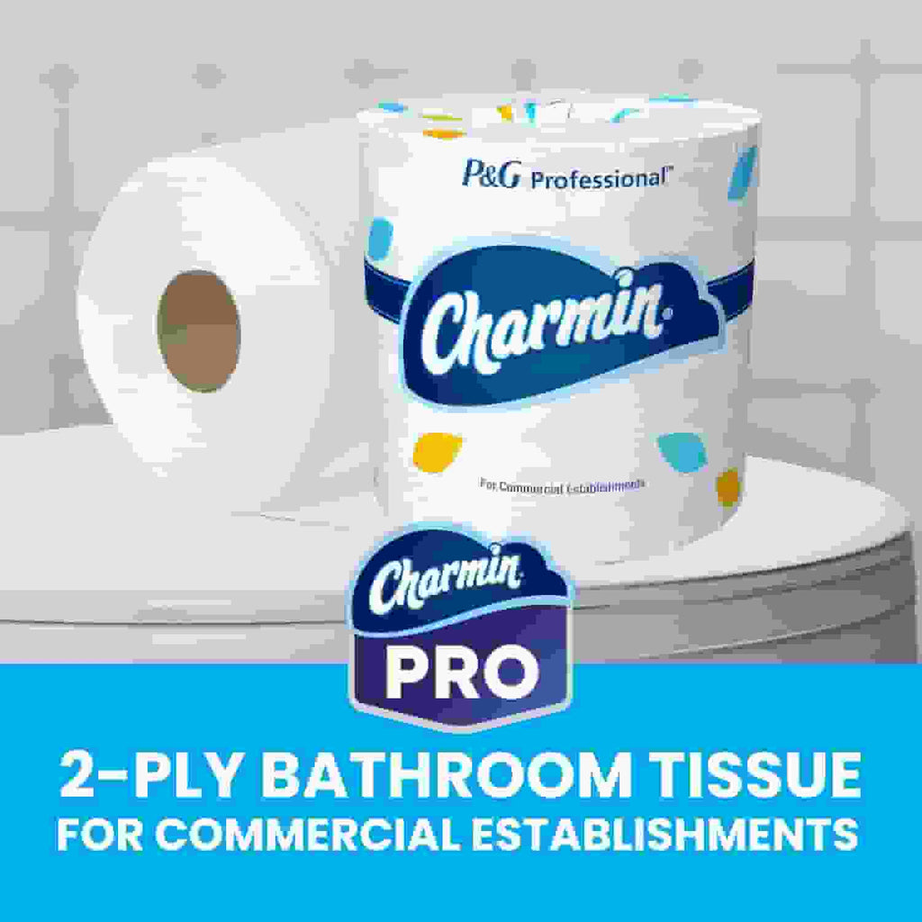 Charmin Professional Commercial Toilet Paper Rolls, Bulk 2-Ply Bathroom Tissue, Individually Wrapped, 450 sheets (75 count)