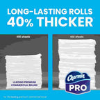 Charmin Professional Commercial Toilet Paper Rolls, Bulk 2-Ply Bathroom Tissue, Individually Wrapped, 450 sheets (75 count)