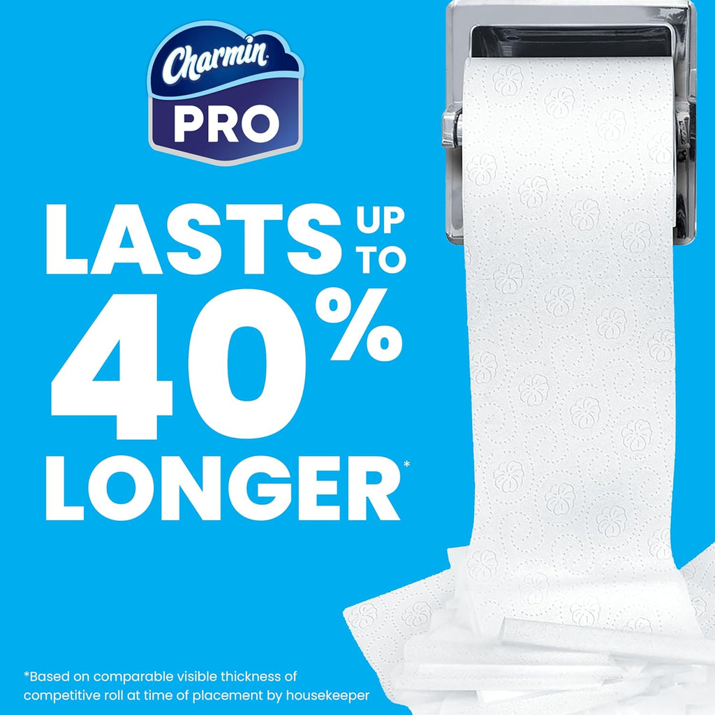 Charmin Professional Commercial Toilet Paper Rolls, Bulk 2-Ply Bathroom Tissue, Individually Wrapped, 450 sheets (75 count)