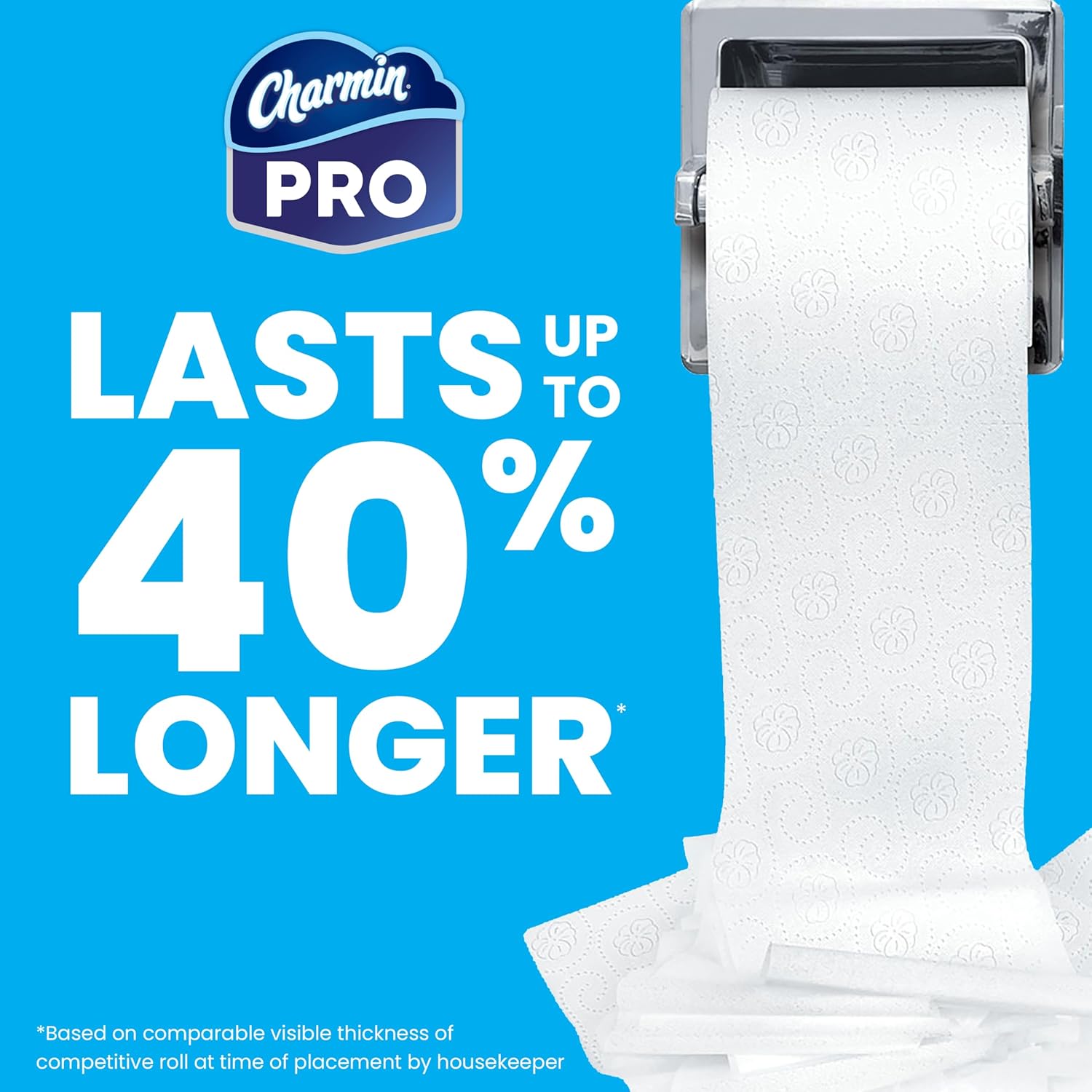 Charmin Professional Commercial Toilet Paper Rolls, Bulk 2-Ply Bathroom Tissue, Individually Wrapped, 450 sheets (75 count)
