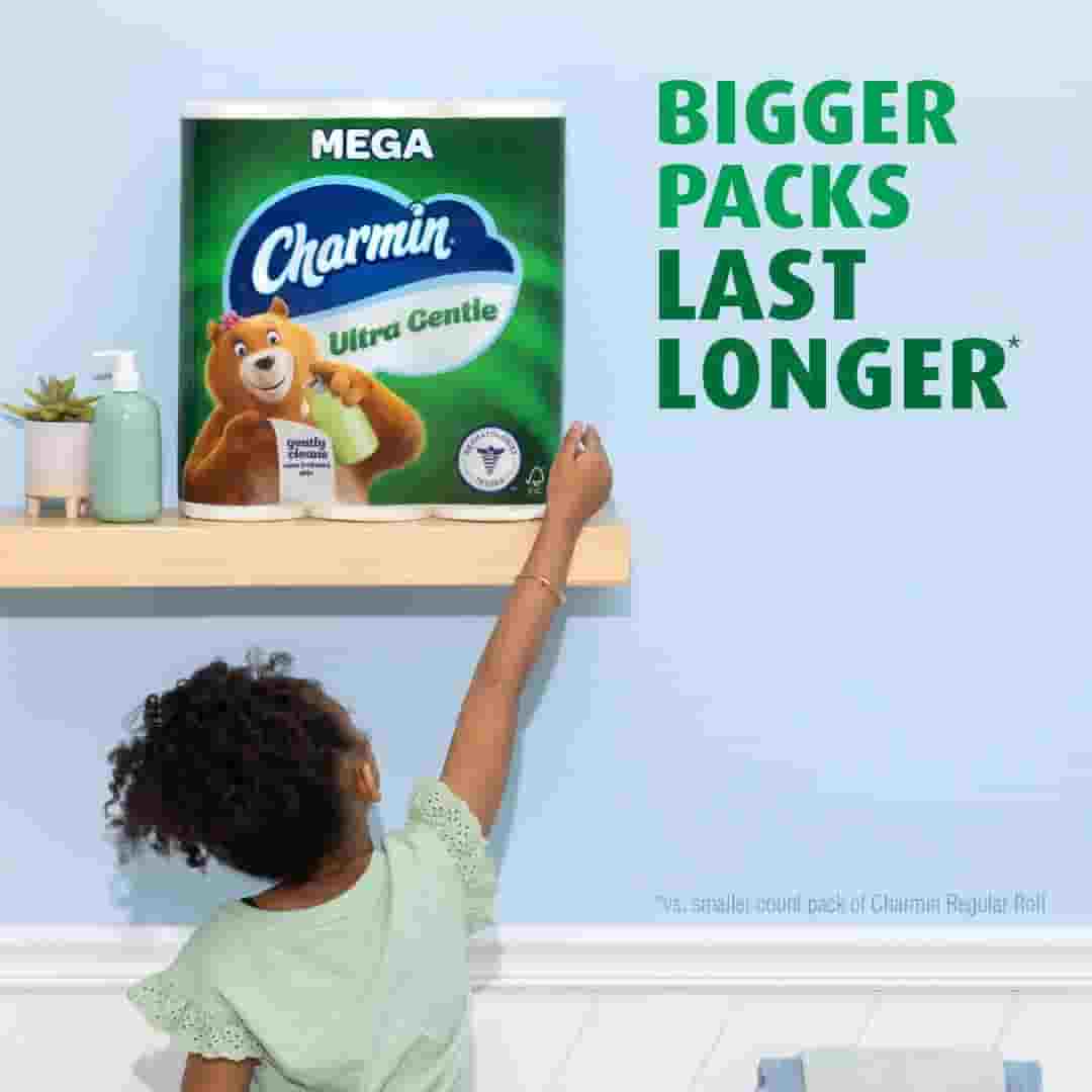 Charmin Ultra Gentle Toilet Paper, 9 Mega Rolls, 231 Sheets Per Roll (Pack of 4)