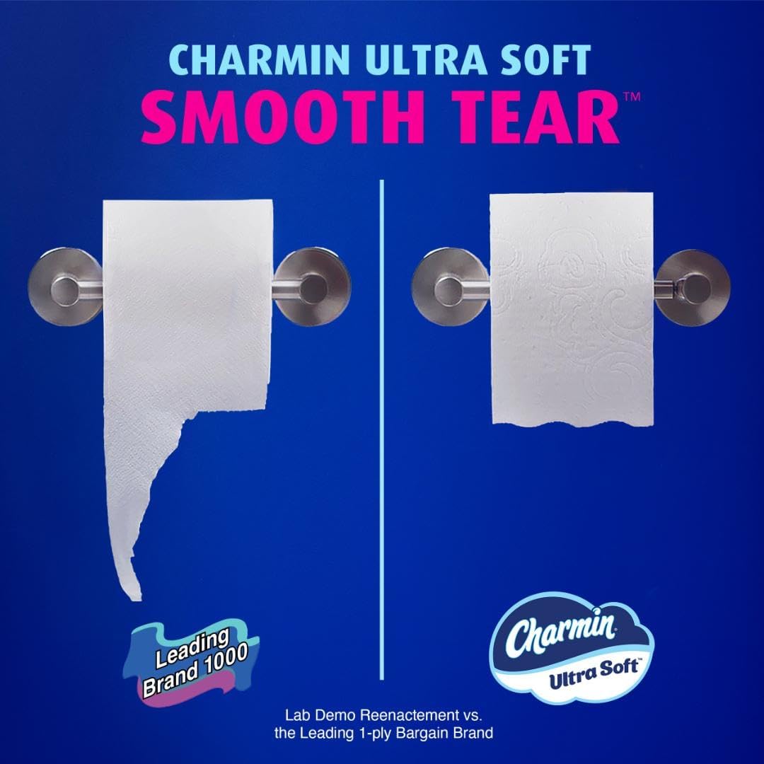 Charmin Ultra Soft Toilet Paper 12 Mega XL Rolls, 336 Sheets Per Roll (Packaging May Vary)