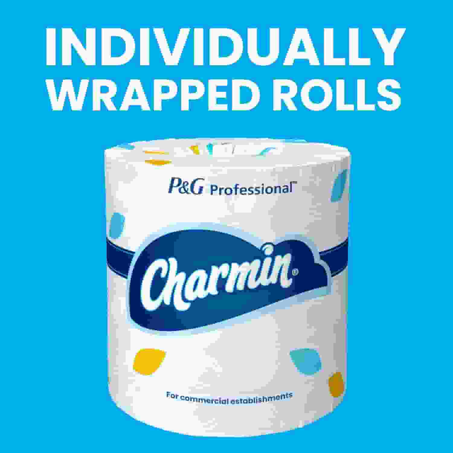 Charmin Professional Commercial Toilet Paper Rolls, Bulk 2-Ply Bathroom Tissue, Individually Wrapped, 450 sheets (75 count)